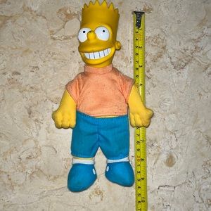 Vintage 1990 The Simpsons Bart Simpson Stuffed Hard Head Plush